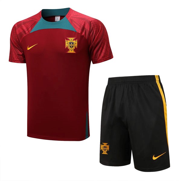 Camiseta Entrenamiento Portugal Conjunto Completo 2022-2023 Rojo